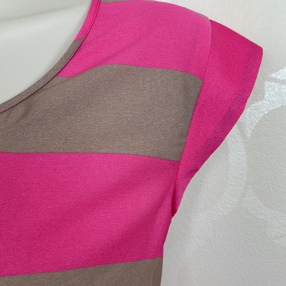 THE LIMITED PINK & TAN STRIPED TOP - Picture 5 of 8